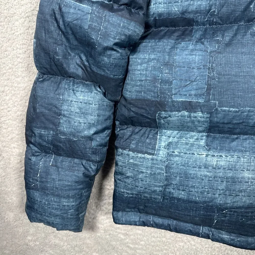 North Face Men's Novelty Nuptse Jacket -  Down Lining Medium Denim Pattern